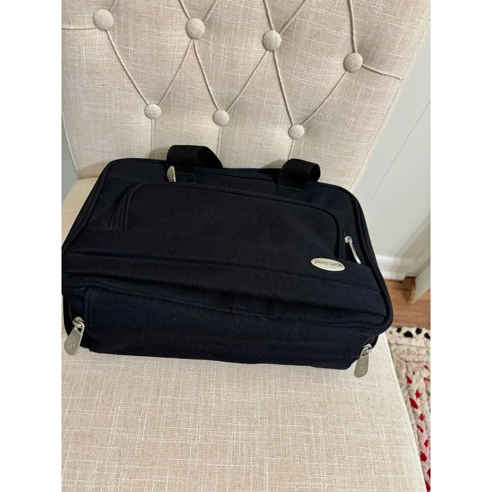 Pierre Cardin Badanco #54 Vintage 90s Black Nylon Overnight Travel Bag 13X9